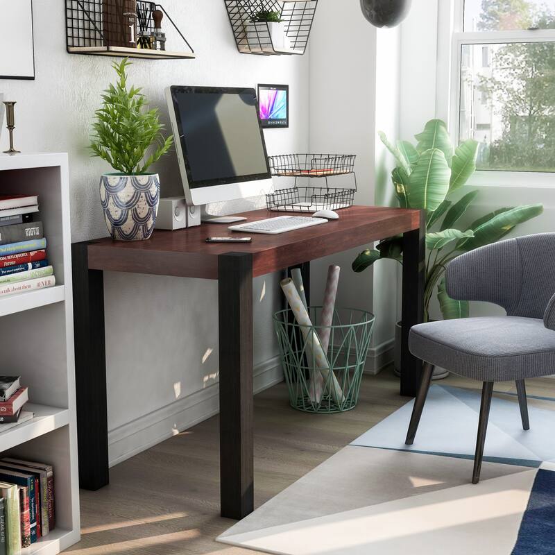 Persica Transitional Vintage Walnut 60-inch Wood Computer Desk by Furniture of America