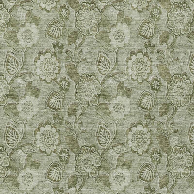 HomeRoots Floral Transitional Rectangle Outdoor Rug