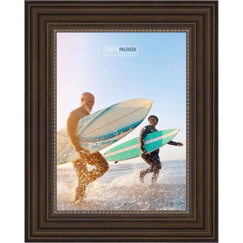 9x6 Contemporary Bronze Complete Wood Picture Frame with UV Acrylic, Foam Board Backing, & Hardware