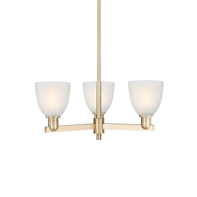 Innovations Lighting 716-3CR-11-28 Castile Chandelier Castile 3 Light - Champagne Bronze / White