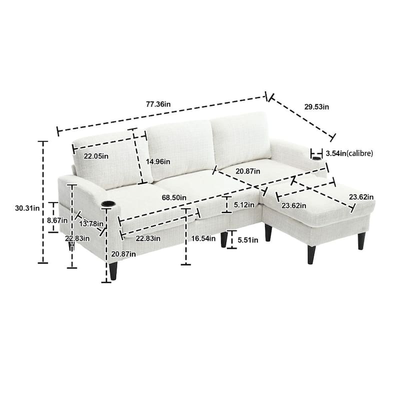 Storage Sofa /Living Room Sofa Cozy Sectional Sofa