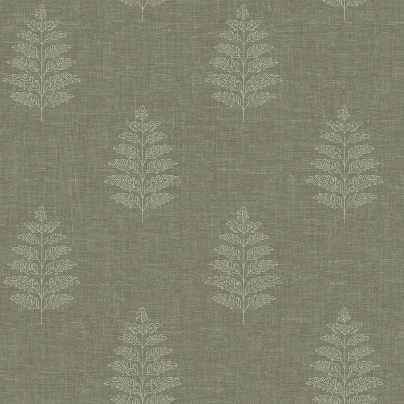 Chesapeake Frond Dark Green Leaf Wallpaper