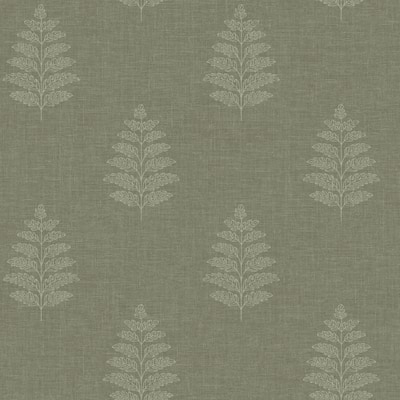 Chesapeake Frond Dark Green Leaf Wallpaper