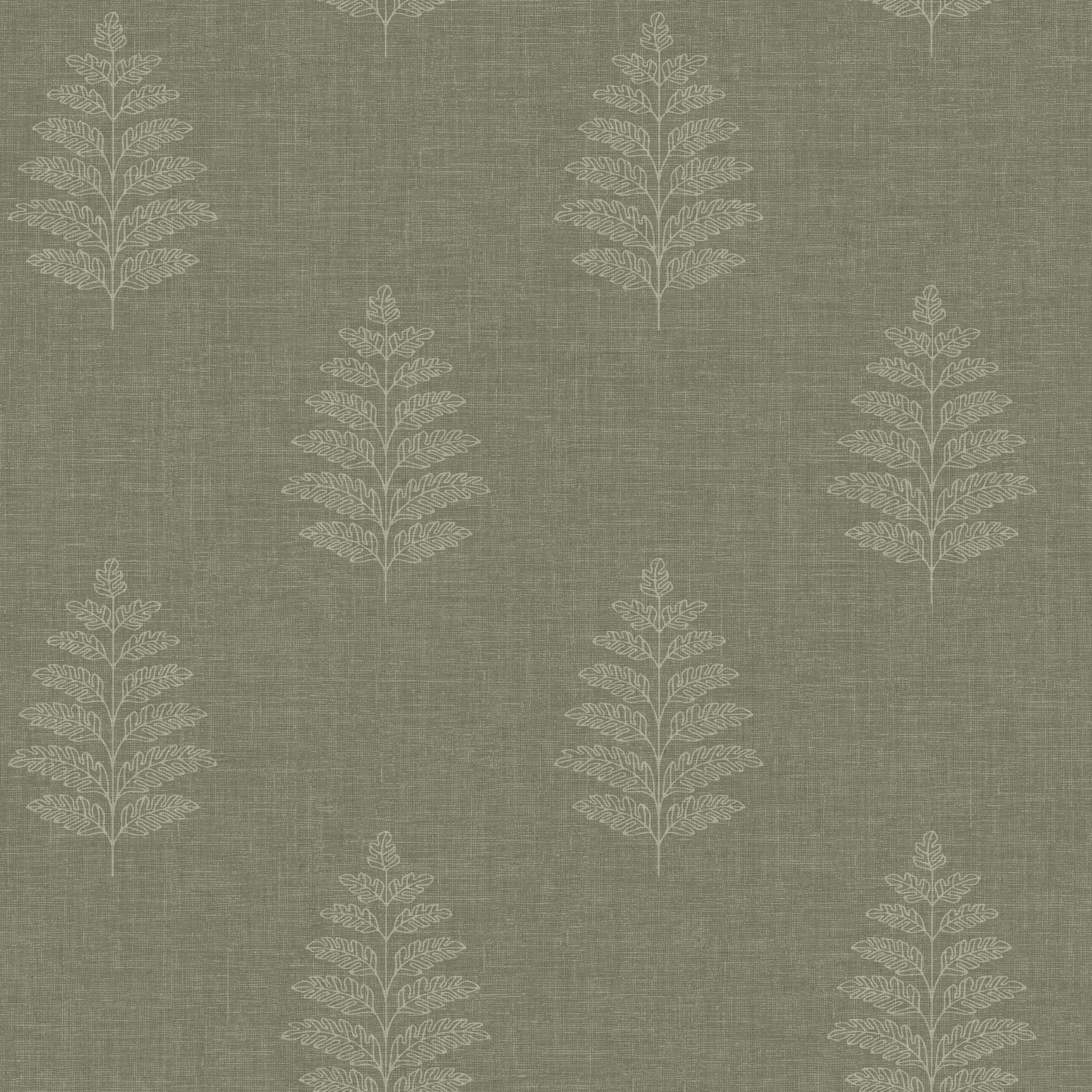Chesapeake Frond Dark Green Leaf Wallpaper