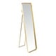 preview thumbnail 6 of 4, SAFAVIEH Lerna 18-inch Brass Vertical Rectangular Standing Mirror - 16" W x 18" L x 61" H