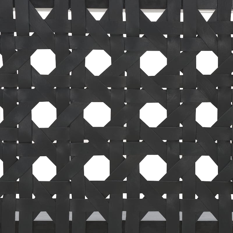 SAFAVIEH Margaretta Solid Wood & Woven Leather Bench - 47 In. W x 16 In. D x 16 In. H - 47Wx16Dx16H