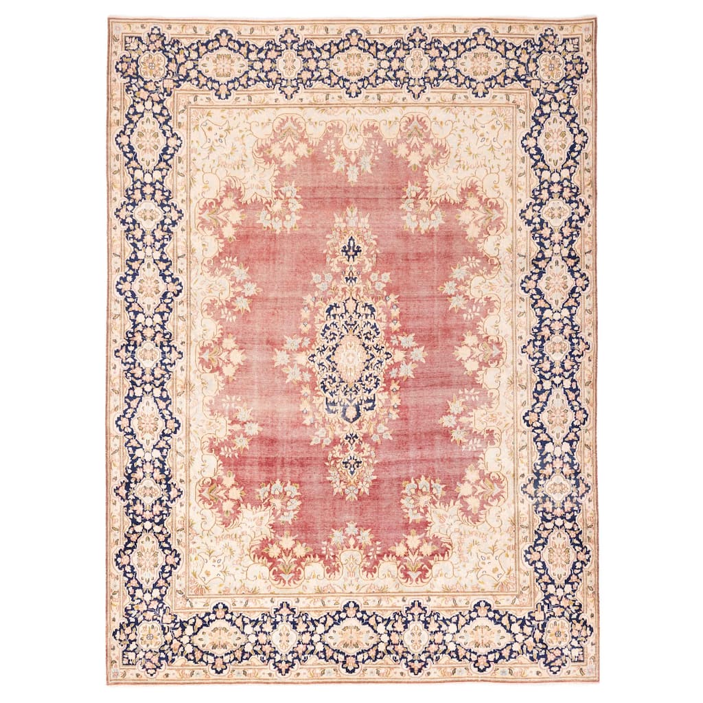 ECARPETGALLERY Hand-knotted Antalya Vintage Dark Red Wool Rug - 9'11 x 13'0