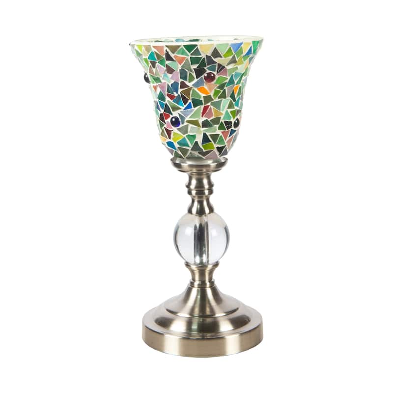 12.5 inches Tall Lucida Mosaic Accent Lamp - 12.5 inches Tall