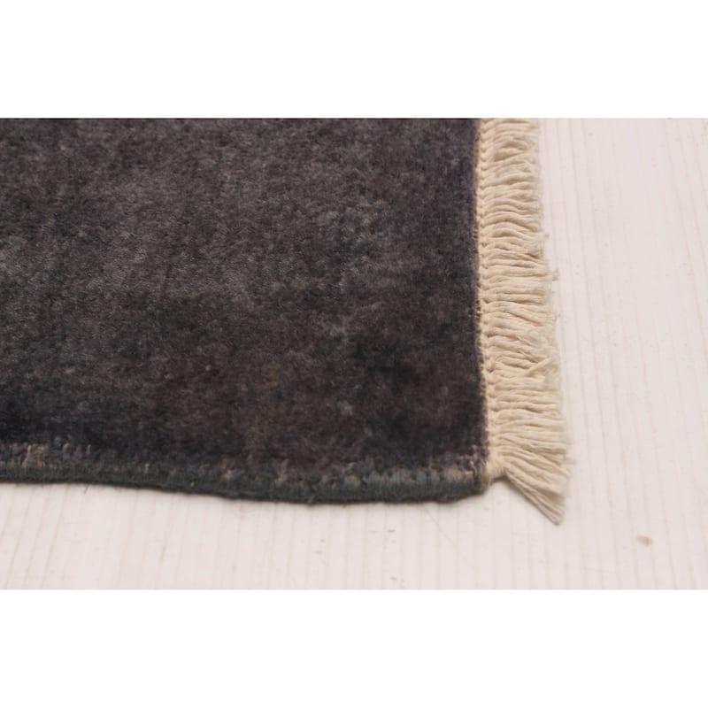 ECARPETGALLERY Hand-knotted Vibrance Grey Wool Rug - 8'10 x 11'10