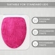 preview thumbnail 48 of 189, Home Weavers Waterford Collection Cotton Toilet Lid Rug | Elastic Fit | Fit Most Standard Toilet Lid | 18"x18"