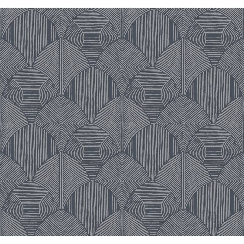 A-Street Prints Meyberg Blue Geometric Wallpaper