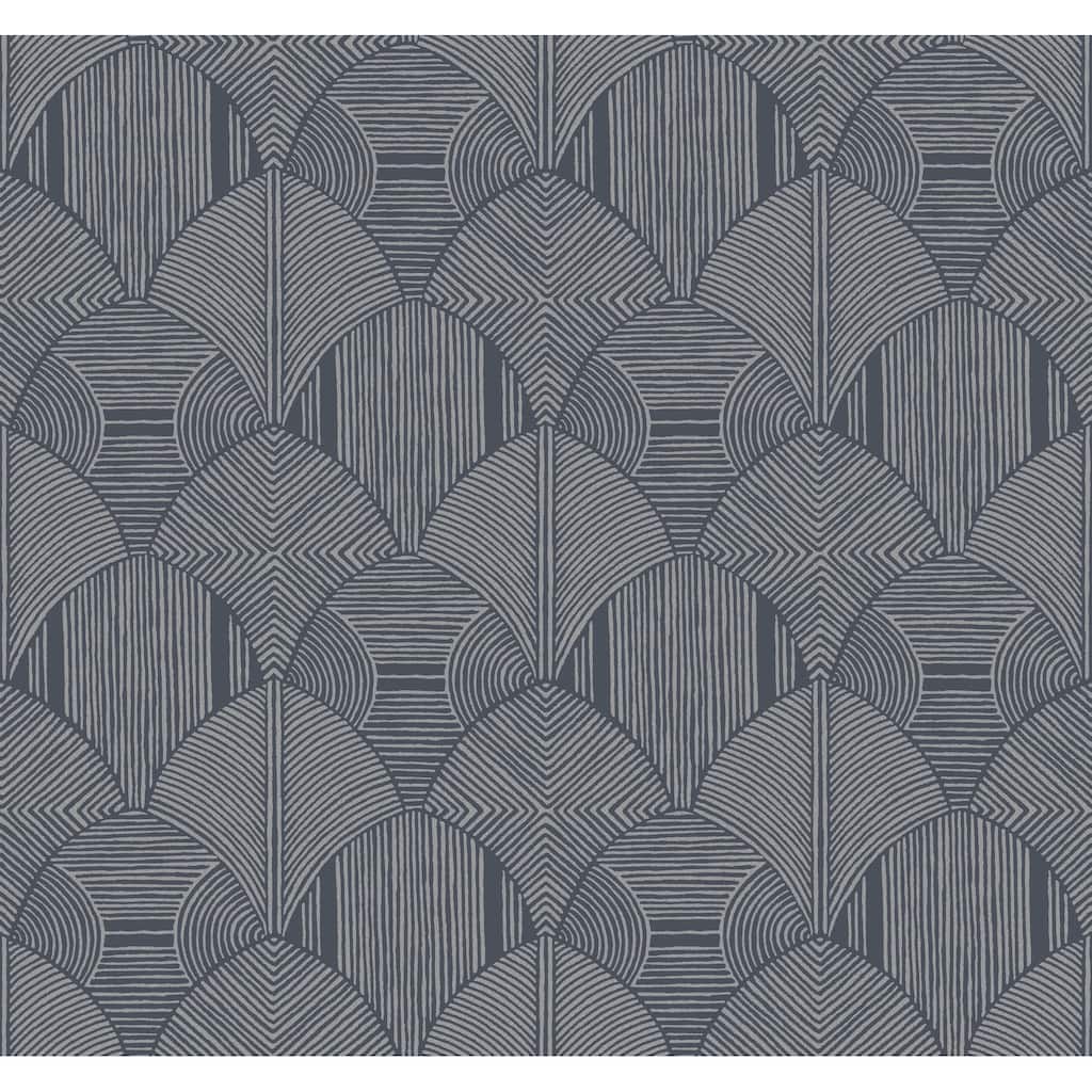 A-Street Prints Meyberg Blue Geometric Wallpaper
