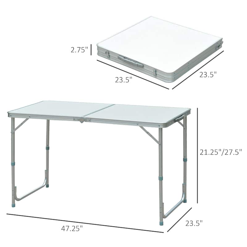 Outsunny Folding Camping Table With Height Adjustability