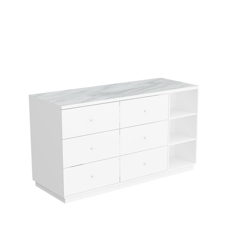 Console Table Sideboard for Seamless Storage Any Room Drawers Cabinet - 63"