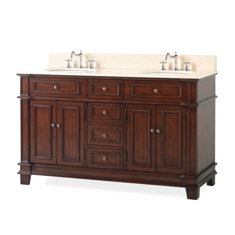 60" Timeless Classic Sanford Double Sink Bathroom Vanity