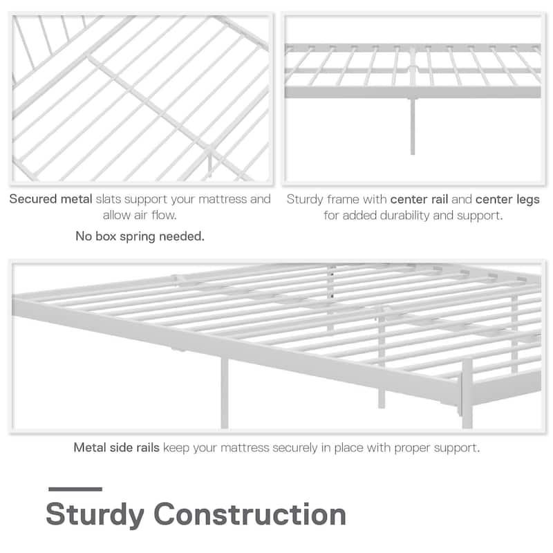 RealRooms Ares Adjustable Height Metal Bed Frame