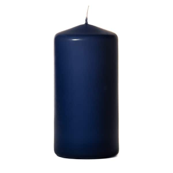 Handmade Blue & White Wax Candles, Unscented