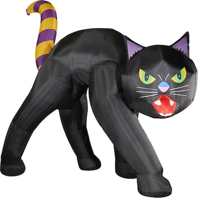 Haunted Hill Farm 9.8-Ft. Tall Inflatable Pre-Lit Black Cat