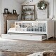 preview thumbnail 2 of 7, White Twin Bed Frame Platform Bed Daybed with Guardrail and Trundle