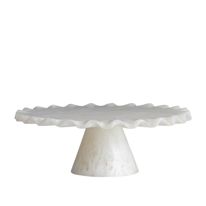 White Resin Cake Stand Large