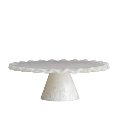White Resin Cake Stand Large