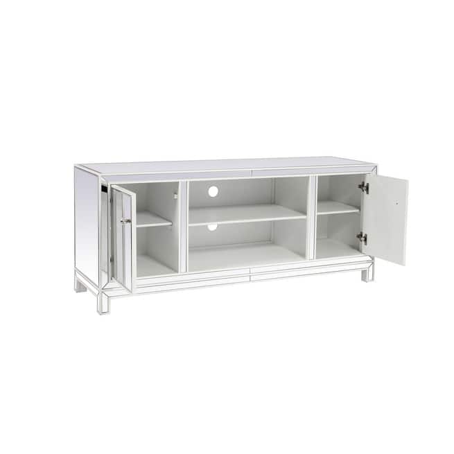 Indigo Home 60 In. Mirrored TV Stand In White