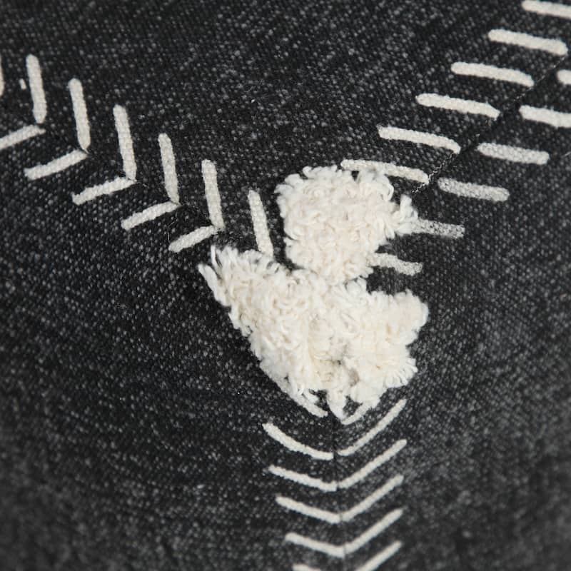 Sevita Textured Diamond Dash Pouf Ottoman