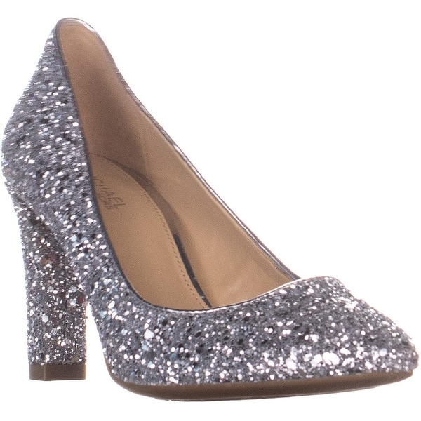 silver sparkly heels closed toe