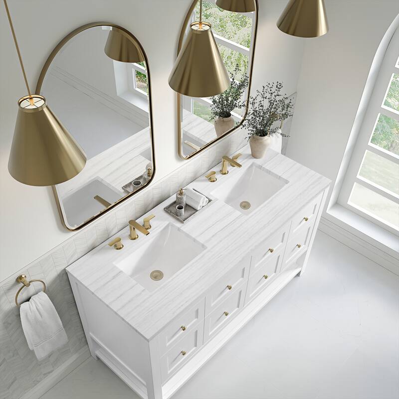 Breckenridge 60" Double Vanity, Bright White - 60D - Arctic Fall