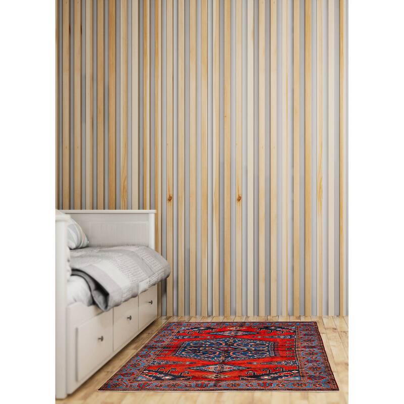 ECARPETGALLERY Hand-knotted Konya Anatolian Red Wool Rug - 5'3 x 6'8