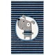 preview thumbnail 23 of 24, SAFAVIEH Carousel Kids Basimah Stripe Dog Rug 2' x 3' - Navy/Ivory
