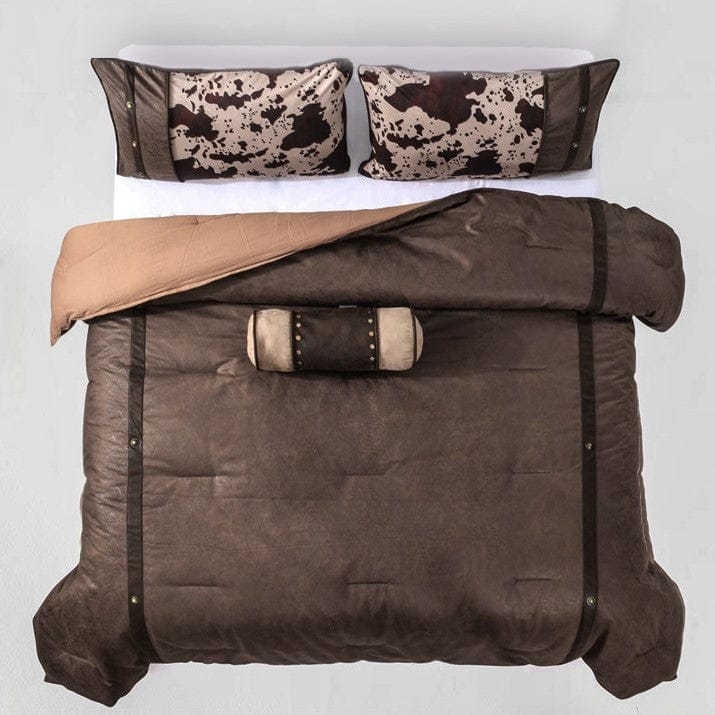 Paseo Road by HiEnd Accents Caldwell Faux Leather Comforter Set, 5PC