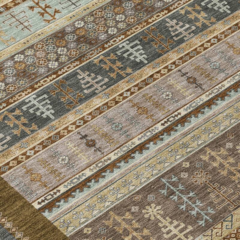 Machine Washable Indoor/Outdoor Global Kilim Chantille Rug