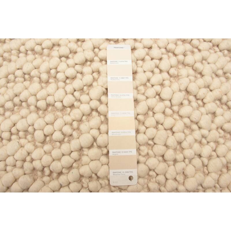 ECARPETGALLERY Braid weave Sienna Cream Wool Rug - 5'3 x 7'7
