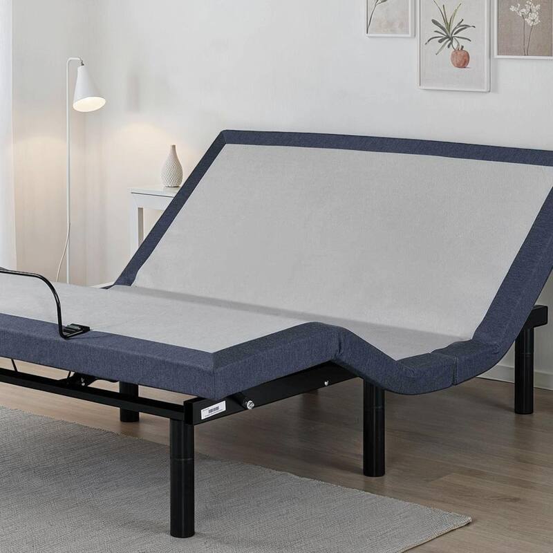 Twin Size Steel Adjustable Platform Bed with Head/Foot Position Adjustment, Bluetooth and 850 lb Capacity