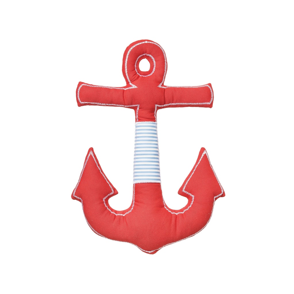 12" x 16.5" x 2" Anchor Shaped Applique and Embelishe Throw Pillow