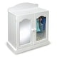preview thumbnail 5 of 9, Badger Basket Mirrored Doll Armoire with 3 Baskets and 3 Hangers - White/Pink
