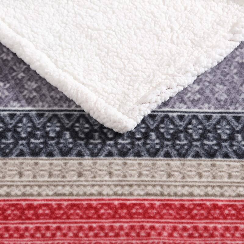 Eddie Bauer Ultra Soft Plush Fleece Reversible Oversized Throw Blankets
