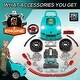 preview thumbnail 6 of 6, Kids Truck Engine Toy with 61 Pieces, Realistic Sounds, Light, Horn, and Engine Parts for Ages 3-5 - Teal