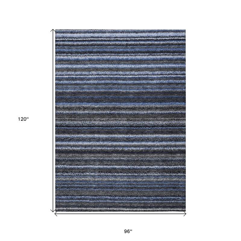 HomeRoots Striped Transitional Rectangle Outdoor Rug