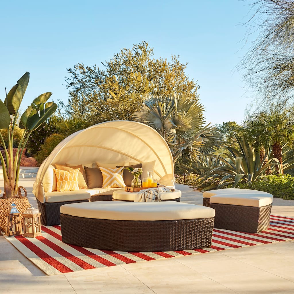 La Mesa 4-piece Cabana/ Canopy Set by Christopher Knight Home