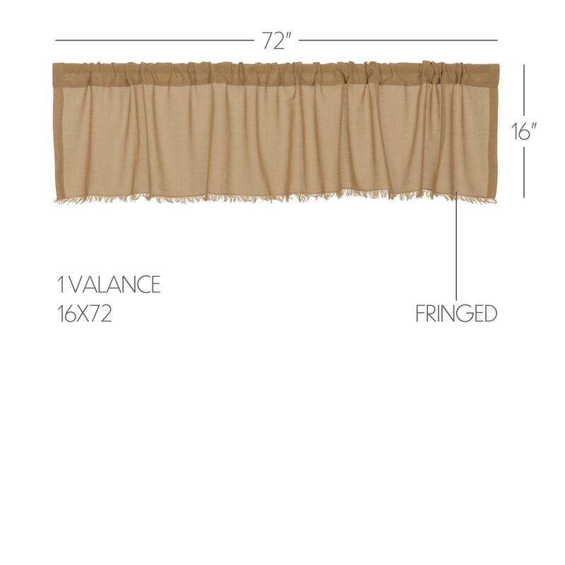 Tobacco Cloth Fringed Valance