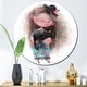 Designart 'Cute Little Girl With Hat And Black Cat' Children's Art ...