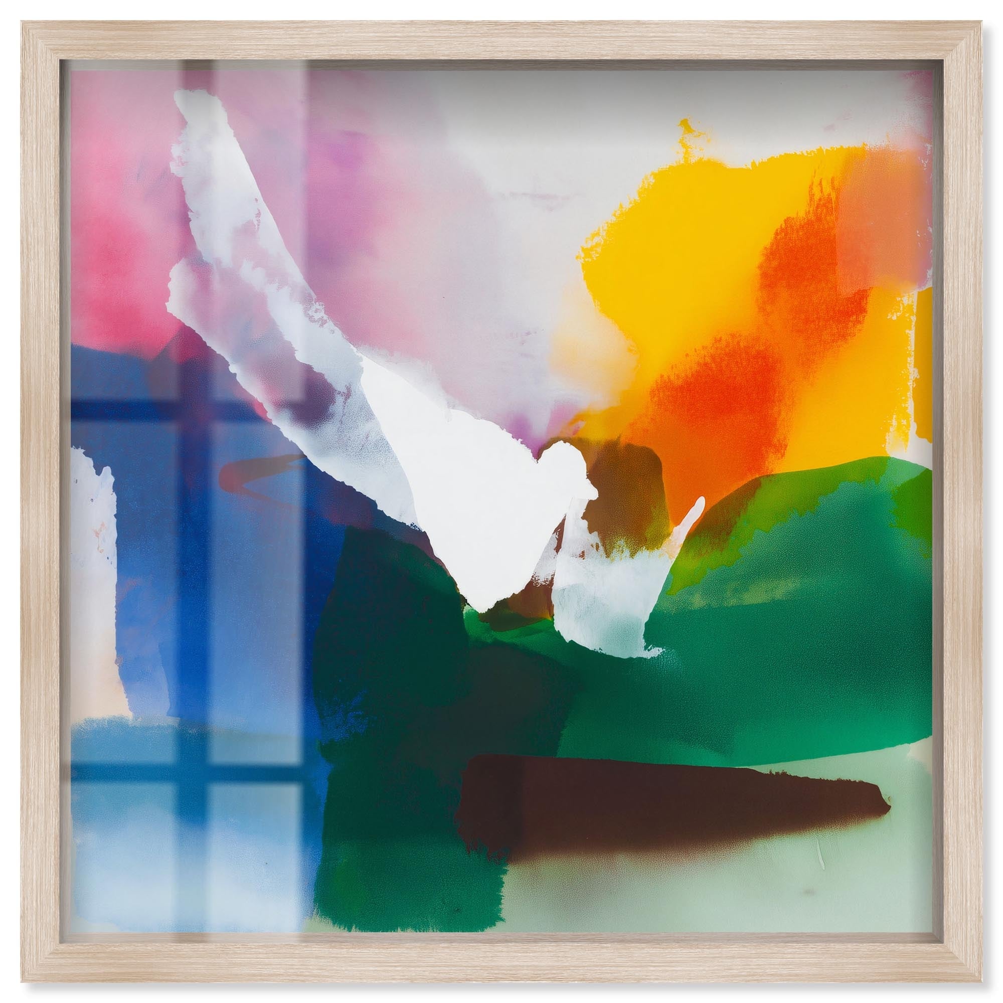 Rainbow Melt II Modern Wall Art Shadowbox Print by Art Remedy