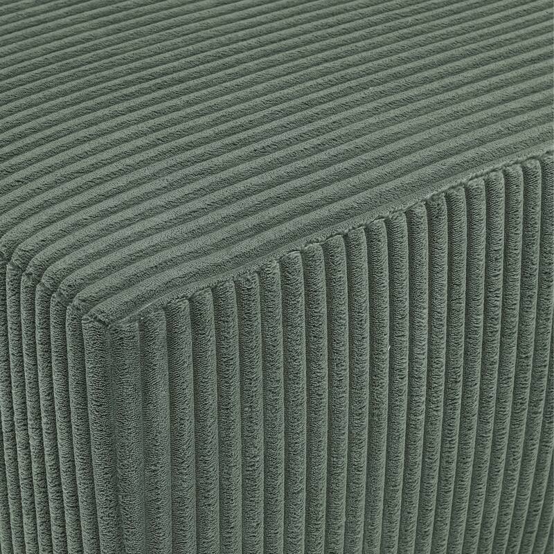 Full Compressed Corduroy Upholstered Double Chaises Loveseat