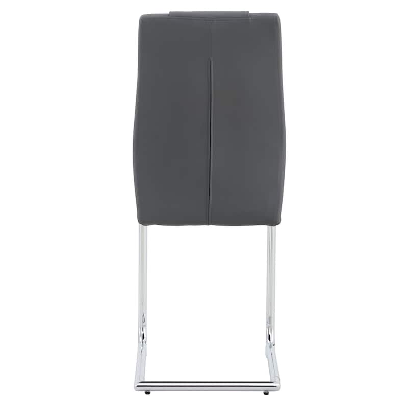 Roomfitters PU Dining Chairs with Metal Legs, Upholstered Side Chairs Set of 4 for Kitchen or Bedroom