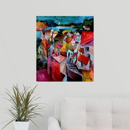 "Mediterranean Evenings" Poster Print - Multi