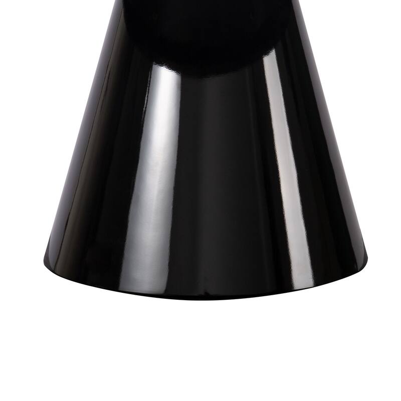 HomeRoots 35" Black Wood Round Pedestal Coffee Table - 35.43 in. x 15.75 in. x 35.43 in.