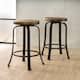 Skyla Modern Industrial Swiveling Counter Stool (Set of 2) by Christopher Knight Home - 15.00" L x 15.00" W x 24.25" H - Brown