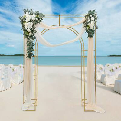 Heavy Duty Gold Wedding Arch Backdrop Stand